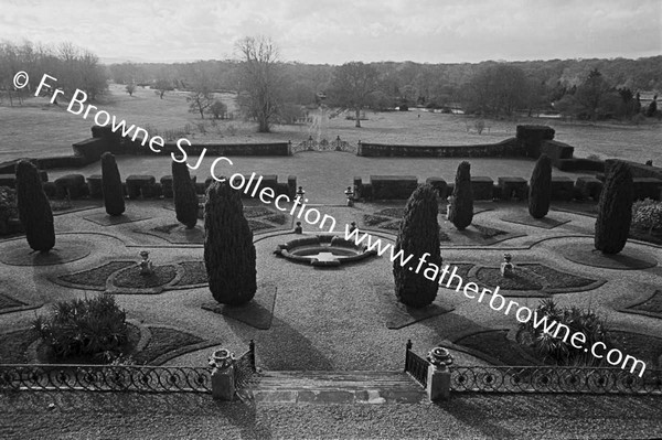 ABBEYLEIX HOUSE GARDEN FROM DE VESCI'S BEDROOM